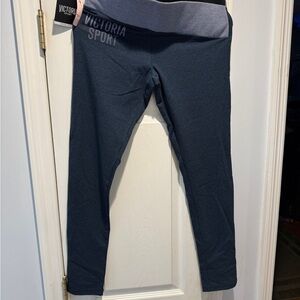Victoria's Secret Sport Leggings in Navy with Gray Waistband